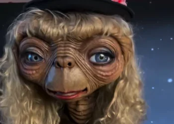Heidi Klum aparece em uma versão feminina de E.T., o Extraterrestre no Halloween