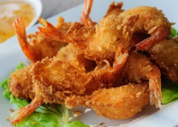 Receita saborosa de camarão panado (na ‘air fryer’)