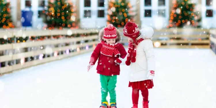 Natal em Castelo Branco com pista de gelo natural