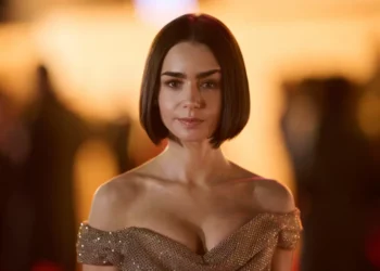 O vestido que fez Lily Collins ofuscar Anna Wintour e Elton John em uma tacada só