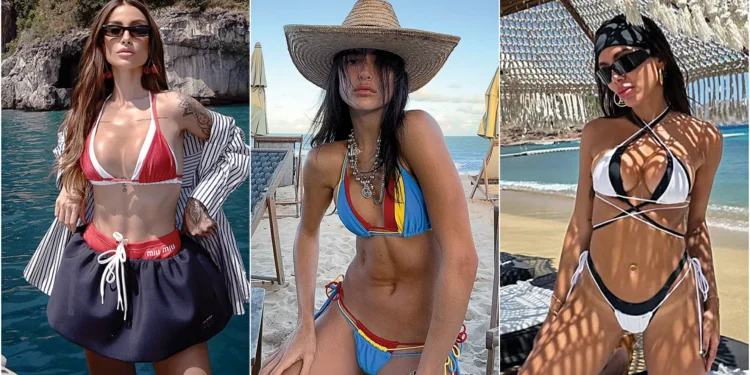 Como a sobreposição de biquínis virou tendência do verão de 2025