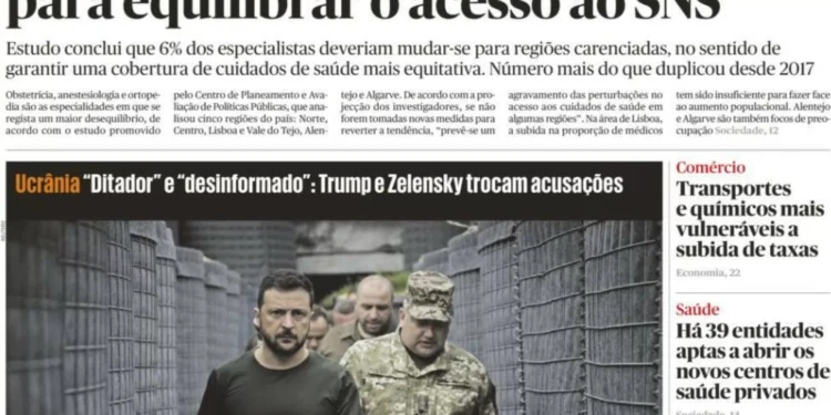 Hoje é notícia: Preciso transferir 1.300 médicos; Spinumviva tem 340 mil€