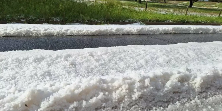 Granizo ‘mascarou’ Alentejo (e não só) de branco. As imagens pelo país