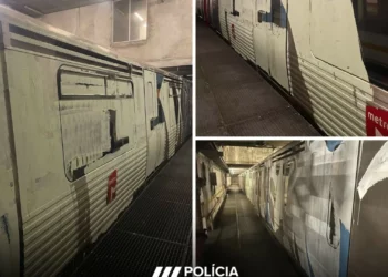 Dupla apanhada a grafitar metro. Fugiram pela linha, mas PSP apanhou-os