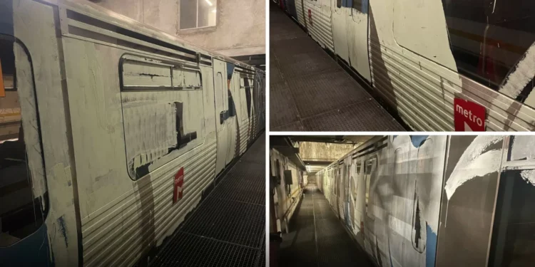 Dupla apanhada a grafitar metro. Fugiram pela linha, mas PSP apanhou-os