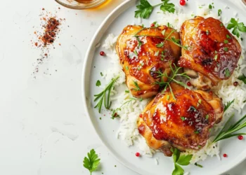 Vão umas coxas de frango fritas com mel e molho de soja na ‘air fryer’?