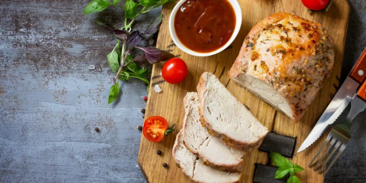 O jantar está servido! Costeletas de porco com molho de mostarda e mel