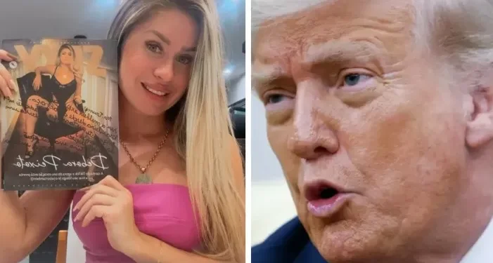 Após taxação, brasileira faz pedido a Trump em ensaio de revista masculina