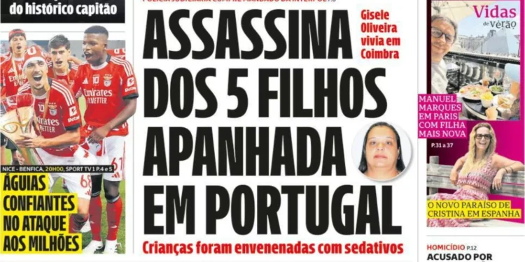 Hoje é notícia: Detida cá após matar 5 filhos; 600 milhões por plástico